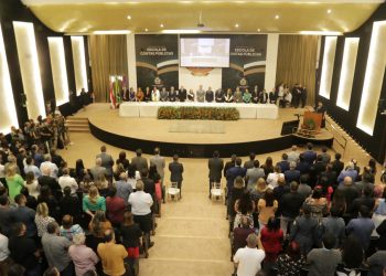 O destaque foi registrado em um auditório lotado na abertura oficial do ano letivo da ECP na manhã desta segunda-feira (11). Foto: Filipe Jazz