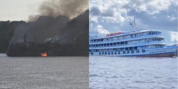 Vídeos: Em menos de 3 dias, segundo barco pega fogo no Amazonas; óbitos são confirmados