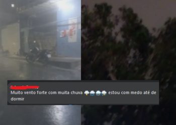 Vídeos: Ventania e chuva forte durante a madrugada deixa moradores assustados em Manaus: 'medo'