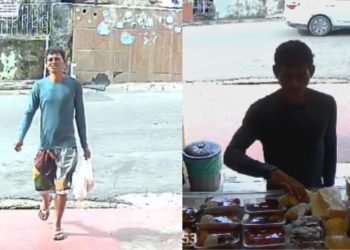 Vídeo mostra homem se fazendo de cliente e furt4ndo padaria em Manaus